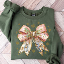 Load image into Gallery viewer, Nativity Coquette Christmas Bow
